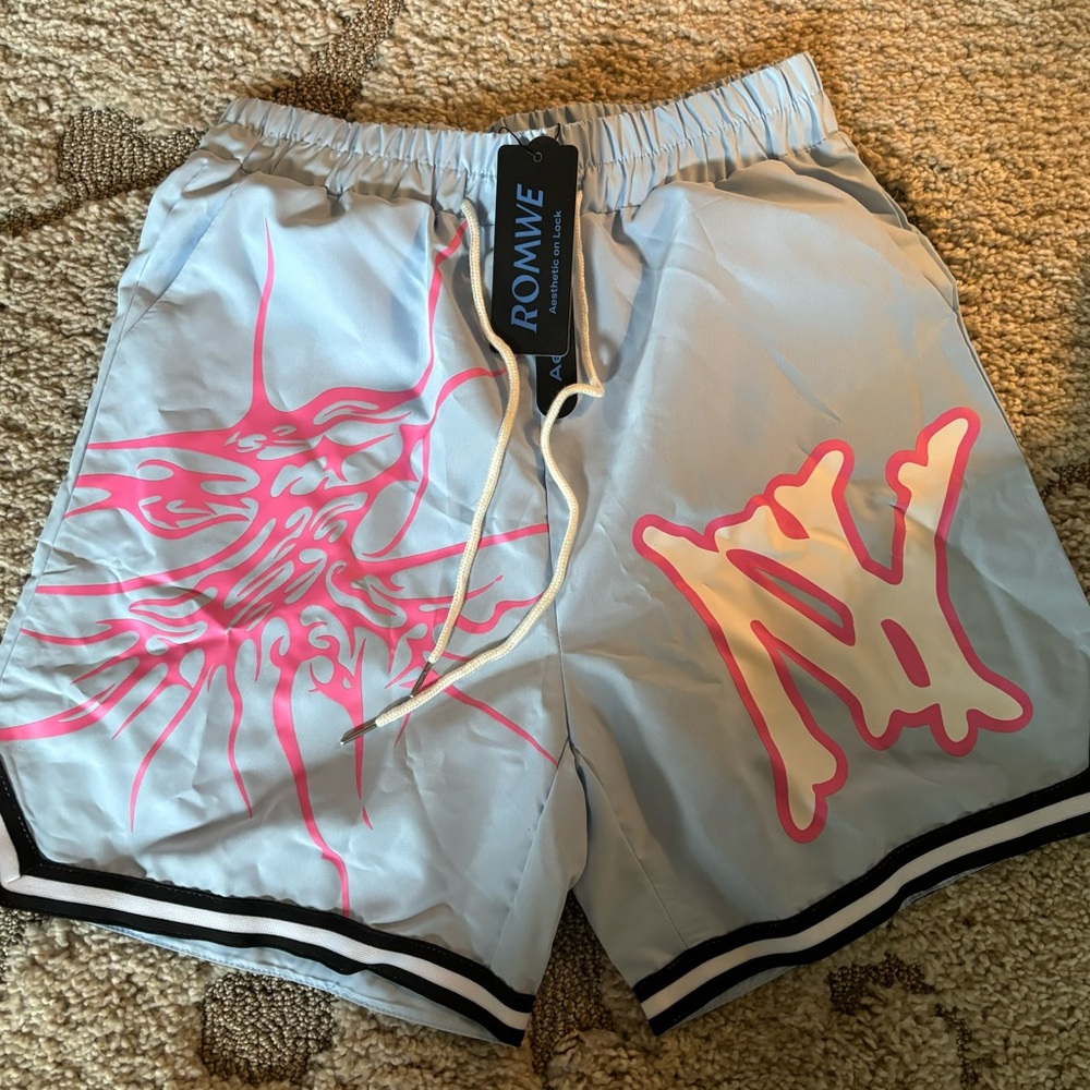New Men’s Drawstring Waist Swim Trunks